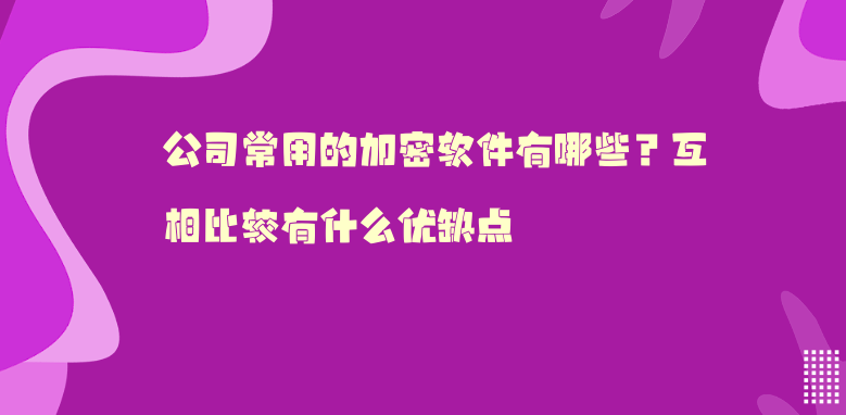 公司常用的<a href='https://www.anbingsoft.com/' target='_blank'><u>加密软件</u></a>有哪些？互相比较有什么优缺点