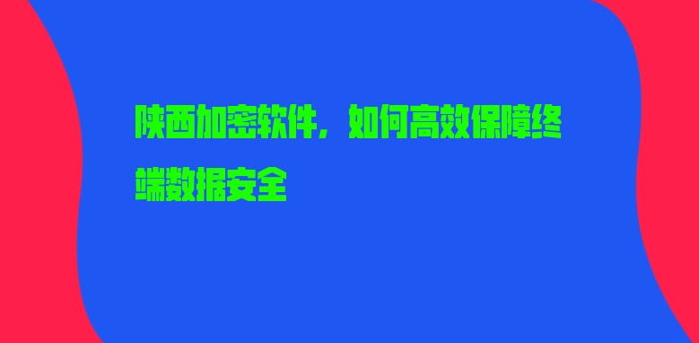 陕西加密软件，如何高效保障终端数据安全 